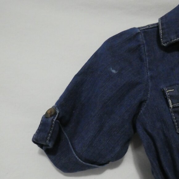 OLD NAVY | 18-24 months | Blue Button-Up Short Sleeve Denim Dress - Picture 3 of 15